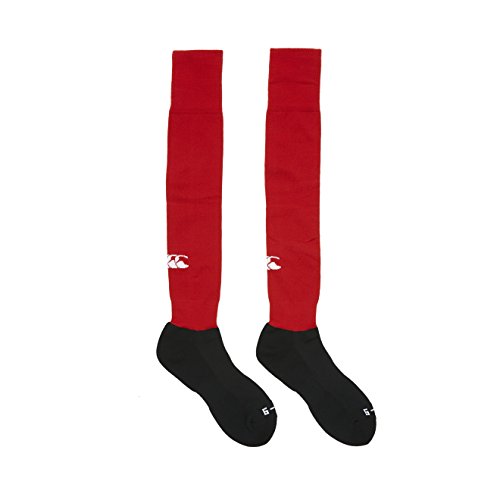 Canterbury Herren Bekleidung Plain Playing Socken, Flag Red, L, T23947-468