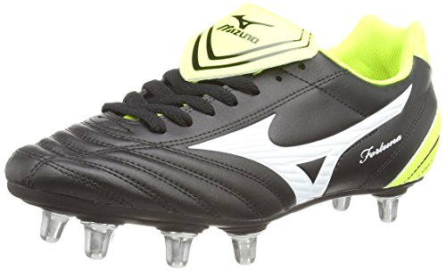 Mizuno Fortuna Rugby Sp, Herren Rugbyschuhe, Schwarz (black/white/yellow), 40 1/2 EU