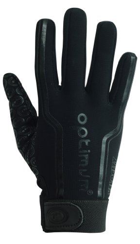 Optimum Herren Rugby-Handschuhe Velocity, Thermohandschuhe schwarz Plain Black S