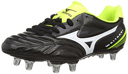 Mizuno  Waitangi Cl, Herren Rugbyschuhe, Schwarz – Black (Black/White/Yellow), Gr. 42 EU (8 UK)