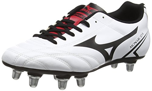 Mizuno Herren Monarcida Rugby Si Rugbyschuh, Bianco (White/Black/Chinesered), 42.5 EU