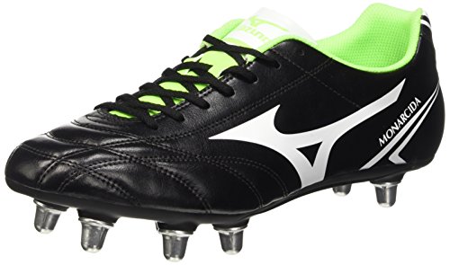 Mizuno Herren Monarcida Rugby Si Rugbyschuh, Black (Black/White/Green Gecko), 8 UK 42 EU