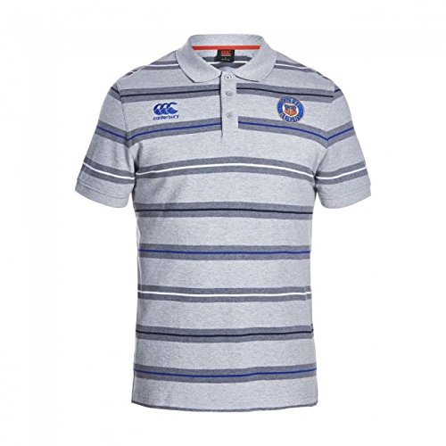 Bath 2016/17 Players Media Striped Rugby Polo Shirt – size S