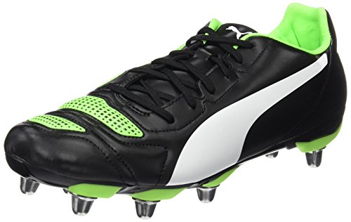 Puma Herren Evopower 4.2 Rugby H8 Rugbyschuhe, Schwarz (Puma Black-Puma White-Green Gecko 07), 49.5 EU