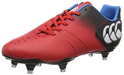 Canterbury Control Club 6 Stud, Herren Rugbyschuhe, Red (True Red/Black), 48 EU (13 UK)