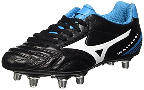 Mizuno Herren Waitangi Cl Rugbyschuh, Black (Black/White/Atomic Blue), 50 (14 UK)