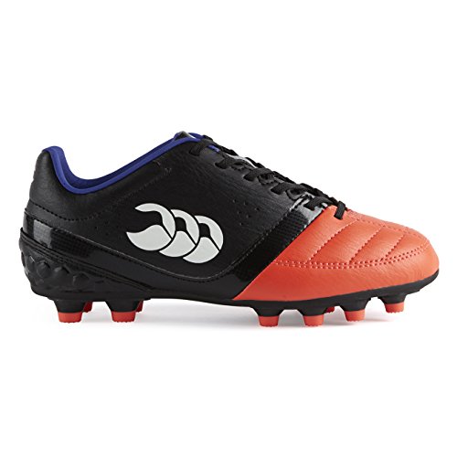 Canterbury Unisex-Kinder Phoenix Club Moulded Rugbyschuhe, Schwarz (98A Black/Firecracker), 34 EU