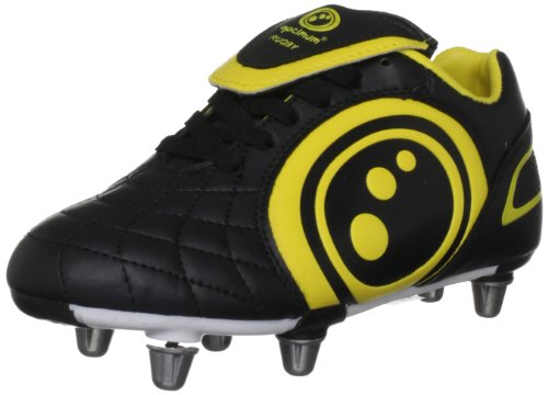 Optimum Jungen Rugby-Stiefel Eclipse mehrfarbig Black/Yellow 6  UK