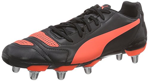 Puma evoPOWER 4.2 Rugby H8, Herren Rugbyschuhe, Schwarz (black-white-lava blast 01), 43 EU (9 Herren UK)