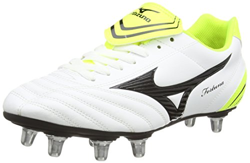 Mizuno Fortuna Rugby Sp, Herren Rugbyschuhe, Weiß (white/black/yellow), 43 EU