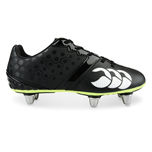 Canterbury Phoenix Club 6 Stud, Jungen Rugbyschuhe, Schwarz (98a), 37 EU