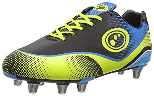 Optimum Atomik, Rugby Homme, Noir (Blue/Yellow), 40