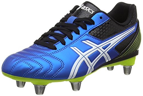 Asics Lethal Tackle Gs, Unisex-Erwachsene Rugbyschuhe, Blau (electric Blue/white/flash Yell 3901), 36 EU