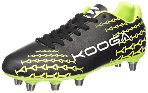 Kooga Control, Herren Rugbyschuhe, Schwarz (black/lime), 47 EU