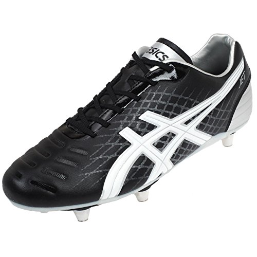 ASICS Jet ST Rugby Stiefel, Schwarz/WeiÃŸ/Silber, 48