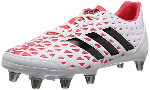 adidas Herren Kakari Elite SG Rugbyschuhe, Blanco (Ftwbla / Negbas / Rojimp), 45 1/3 EU