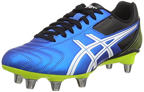 Asics Lethal Tackle, Herren Rugbyschuhe, Blau (electric Blue/white/flash Yell 3901), 42.5 EU