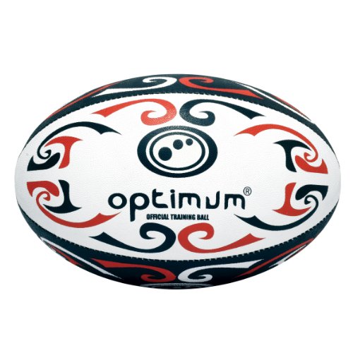 Optimum Trainings-Rugbyball Tribal Red/White/Black Size 3