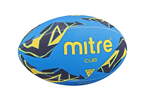 Mitre Rugby-trainingsball Cub, Blau/Marine/Gelb, 3, BB1154