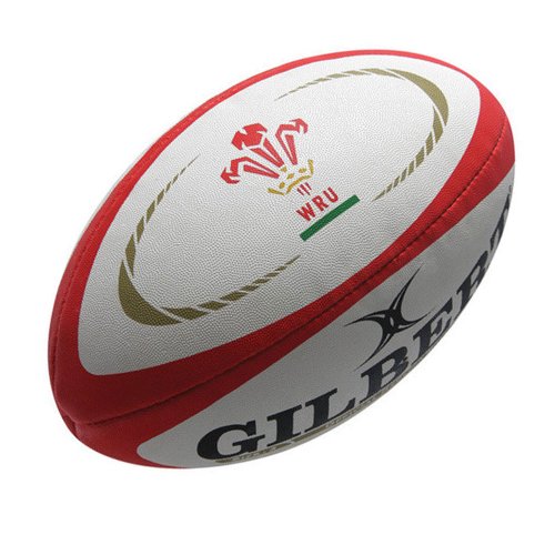 GILBERT Wales International Replik Rugby Ball, weiß