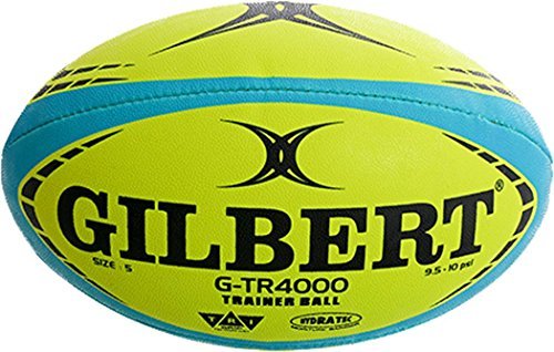 Gilbert G-TR4000 Rugby Sport Handgenähter TRI Grip Turnschuhe Ball Größe 3-5 – Fluoro, Size 3