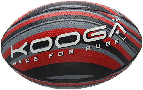 KOOGA Wave Grip Ball, Schwarz/Rot/Grau, Größe 5